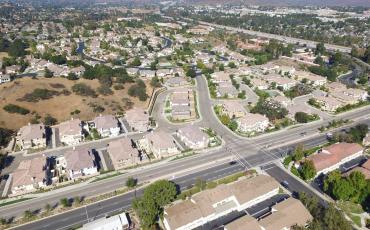 Oak Terrace neighborhood aerial view